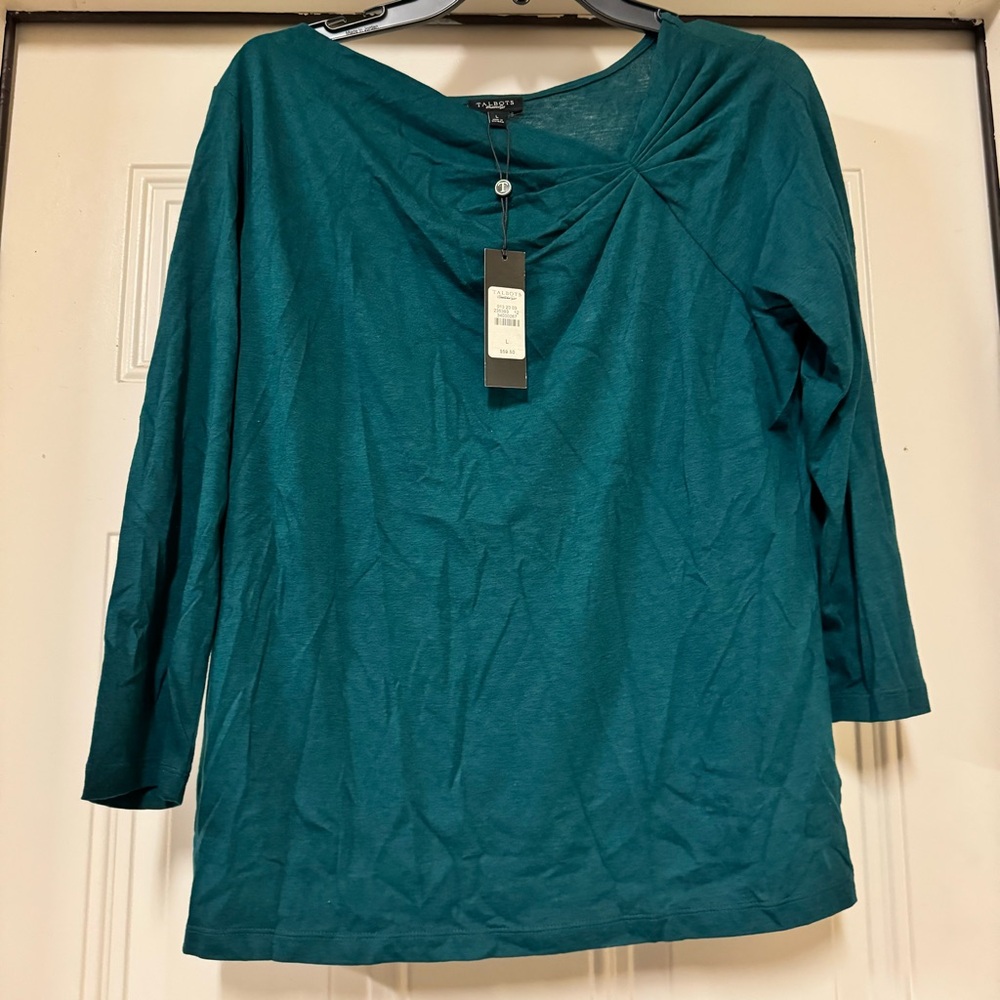 Talbots quarter length long sleeve top